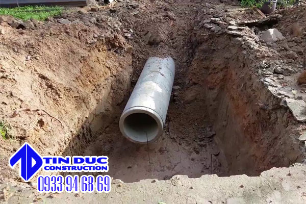 đào đường cống thoát nước