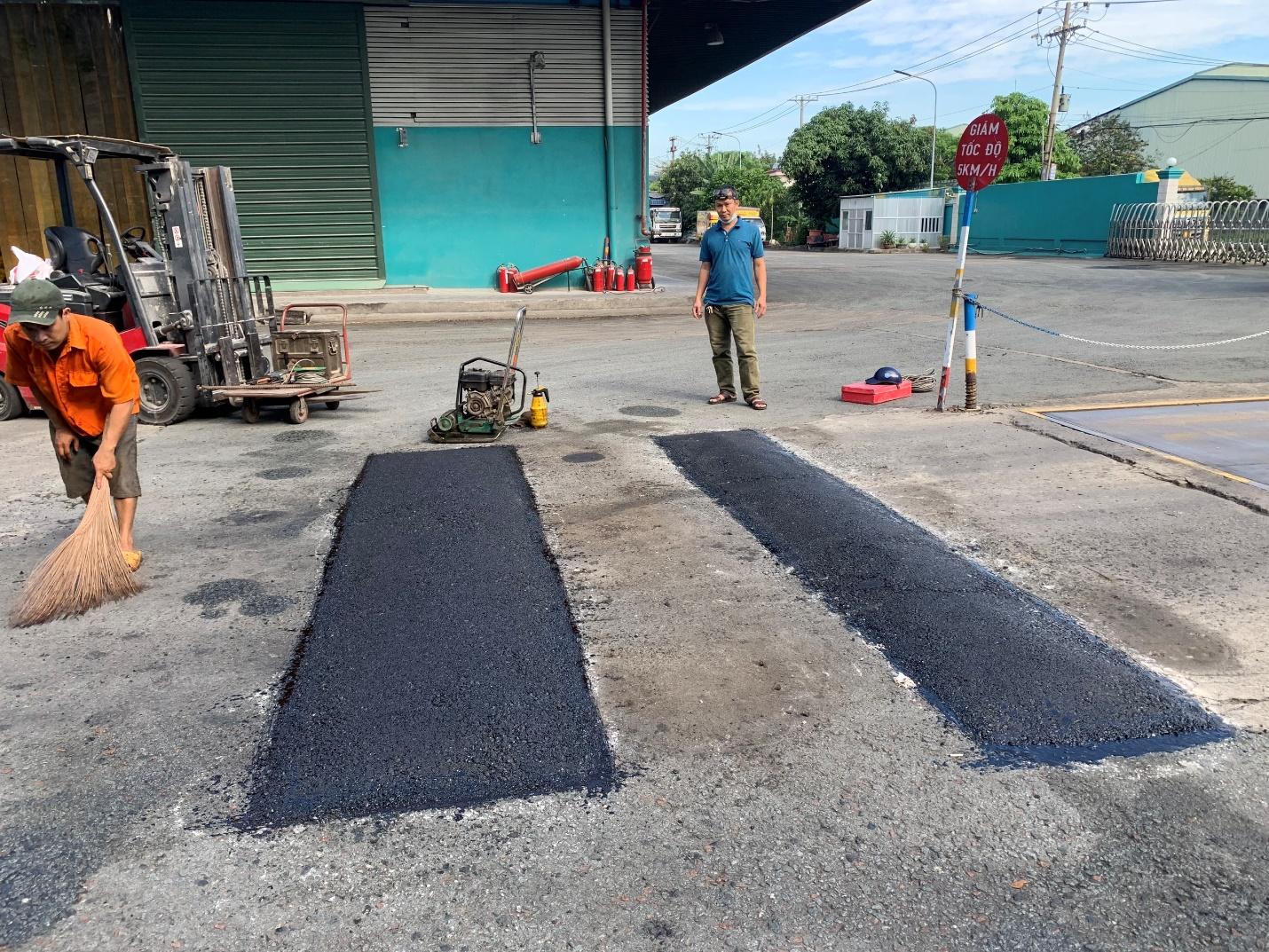 Nhựa đường asphalt hạt mịn C9.5 phổ biến dùng gia cố mặt đường