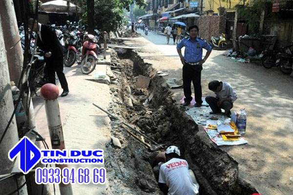 Đào đường cống thoát nước tại tphcm, đơn vị thi công uy tín