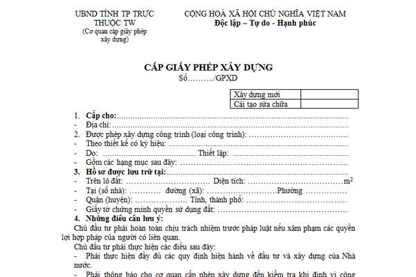 Xin giấy phép trước khi phá dỡ nhà cũ.