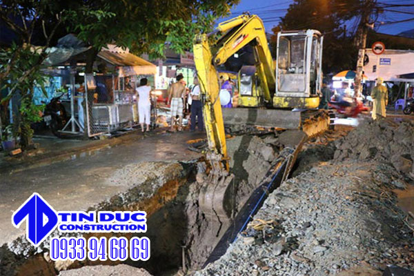 đơn vị đào đường cống thoát nước