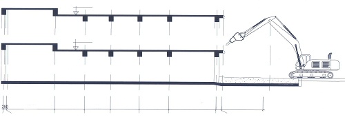 Phá dỡ phần kết cấu thân nhà